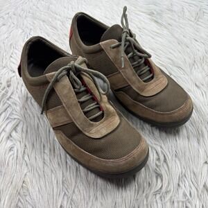 Cole Haan G Series Women's 7.5 Brown 2-Tone‎ Red Trim Sneakers Shoes Preppy